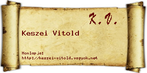 Keszei Vitold névjegykártya